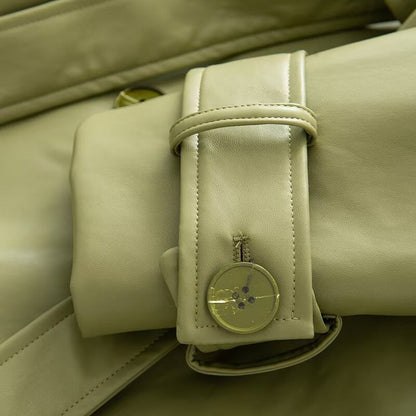 Leder Trenchcoat