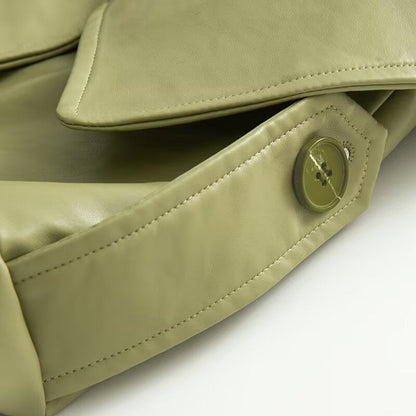 Leder Trenchcoat